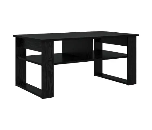 Kafijas Galdiņš Ar Uzglabāšanu Melns Ozolkoks 96 X 54 X 44 Cm Vidaxl