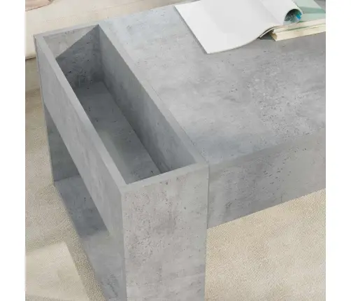 Kafijas Galdiņš Betona Pelēks 110 X 50 X 41 Cm Vidaxl