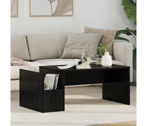 Kohvilaud Must Tamm 90 X 45 X 35 Cm Tehispuit