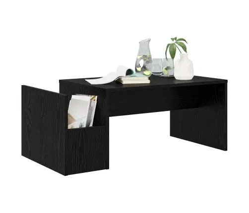 Kohvilaud Must Tamm 90 X 45 X 35 Cm Tehispuit