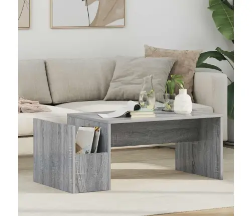 Kafijas Galdiņš Pelēks Sonoma 90 X 45 X 35 Cm Inženierijas Koks Vidaxl