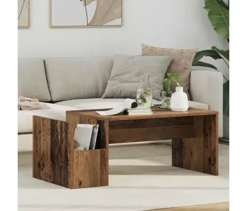 Kafijas Galdiņš Vecs Koks 90 X 45 X 35 Cm Inženierijas Koks Vidaxl