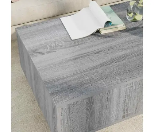 Kafijas Galdiņš Pelēks Sonoma 95 X 55 X 31 Cm Inženierijas Koks Vidaxl