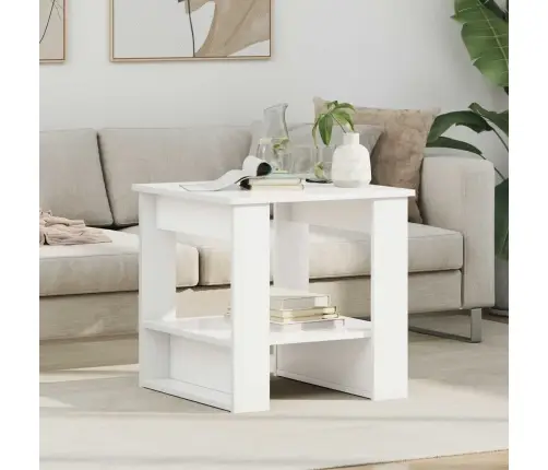 Kohvilaud Valge 51 X 50 X 50 Cm Tehispuit