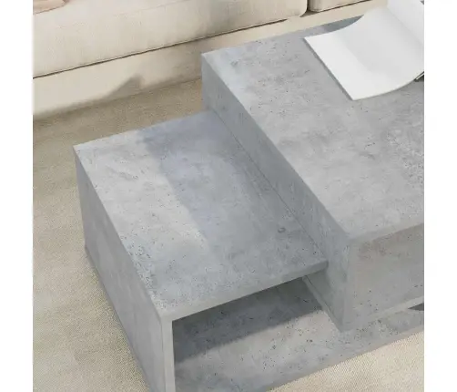 Kafijas Galdiņš Betona Pelēks 105 X 50 X 32,5 Cm Vidaxl