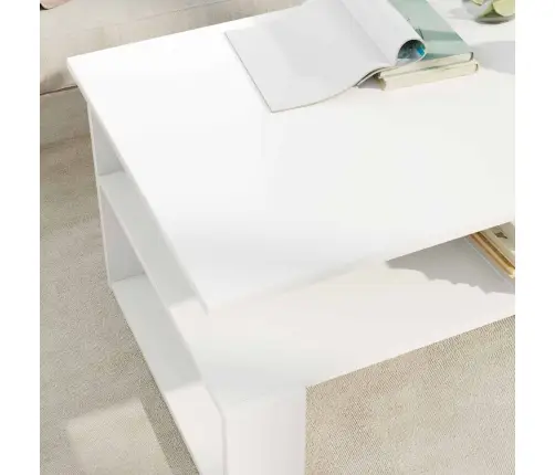 Kafijas Galdiņš Balts 90 X 50 X 40 Cm Inženierijas Koks Vidaxl