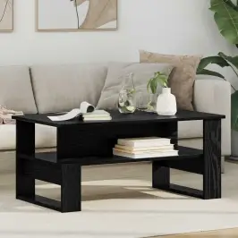 Kohvilaud Must Tamm 90 X 50 X 40 Cm Tehispuit