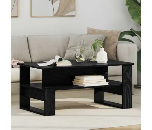 Kohvilaud Must Tamm 90 X 50 X 40 Cm Tehispuit