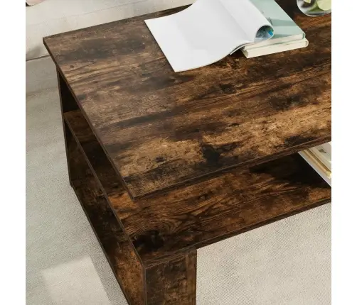 Kafijas Galdiņš Dūmaka Ozols 90 X 50 X 40 Cm Inženierijas Koks Vidaxl