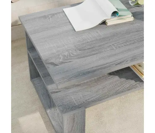 Kafijas Galdiņš Pelēks Sonoma 90 X 50 X 40 Cm Inženierijas Koks Vidaxl