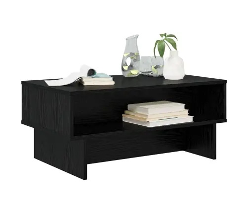 Kafijas Galdiņš Melns Ozolkoks 80 X 46 X 35 Cm Vidaxl