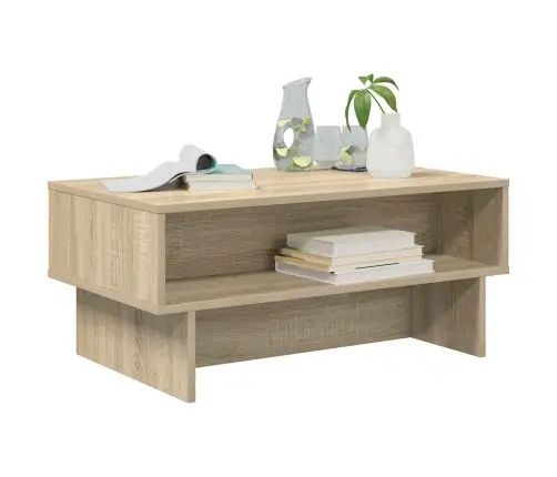 Kafijas Galdiņš Sonoma Ozols 80 X 46 X 35 Cm Inženierijas Koks Vidaxl