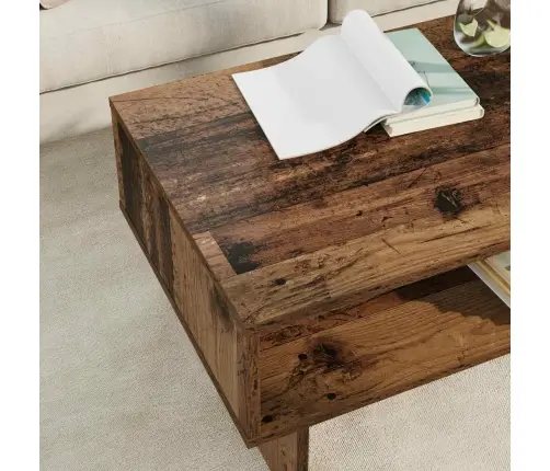 Kafijas Galdiņš Vecs Koks 80 X 46 X 35 Cm Inženierijas Koks Vidaxl