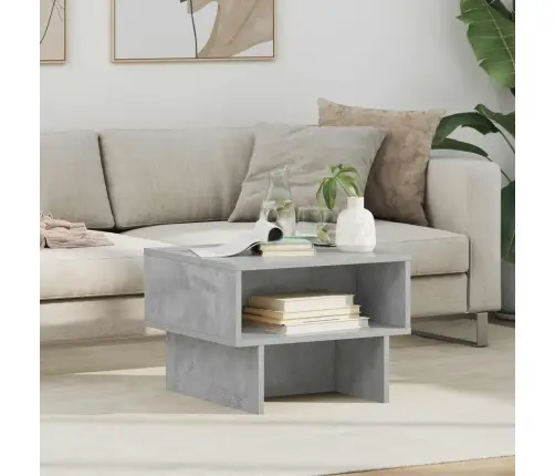 Kavos Staliukas Betono Pilka 48 X 46 X 35 Cm Apdirbta Mediena