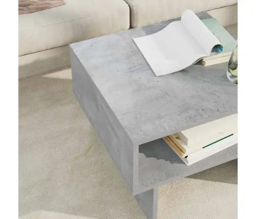 Kavos Staliukas Betono Pilka 48 X 46 X 35 Cm Apdirbta Mediena