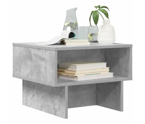 Kavos Staliukas Betono Pilka 48 X 46 X 35 Cm Apdirbta Mediena