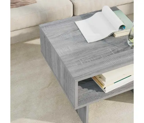 Kafijas Galdiņš Pelēks Sonoma 48 X 46 X 35 Cm Inženierijas Koks Vidaxl