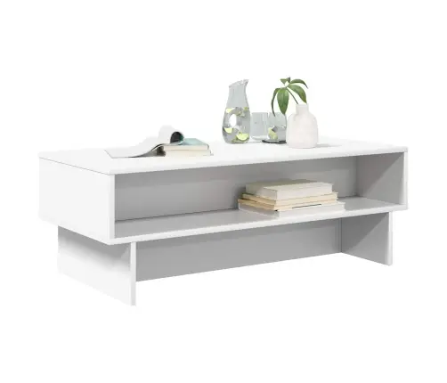 Kohvilaud Valge 100 X 46 X 35 Cm Tehispuit