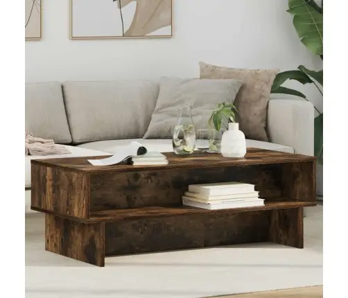 Kafijas Galdiņš Dūmaka Ozols 100 X 46 X 35 Cm Inženierijas Koks Vidaxl