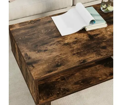 Kafijas Galdiņš Dūmaka Ozols 100 X 46 X 35 Cm Inženierijas Koks Vidaxl