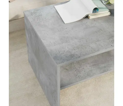 Kavos Staliukas Betono Pilka 80 X 50 X 40 Cm Apdirbta Mediena