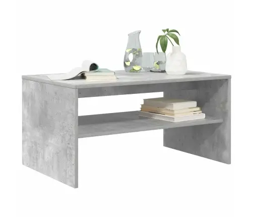 Kavos Staliukas Betono Pilka 80 X 50 X 40 Cm Apdirbta Mediena