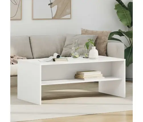 Kohvilaud Valge 100 X 50 X 40 Cm Tehispuit