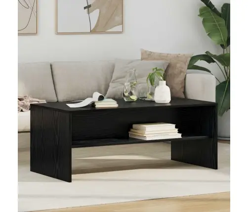 Kafijas Galdiņš Melns Ozolkoks 100 X 50 X 40 Cm Vidaxl