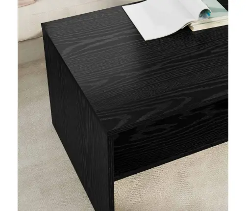 Kafijas Galdiņš Melns Ozolkoks 100 X 50 X 40 Cm Vidaxl