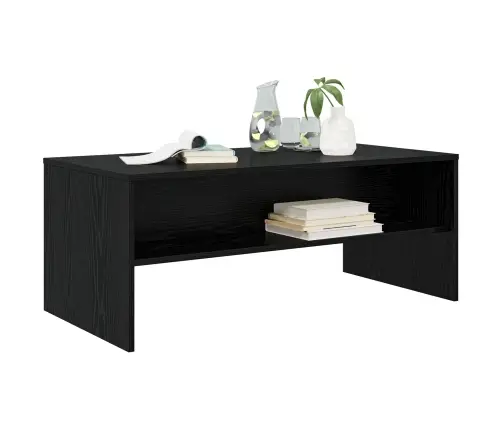 Kafijas Galdiņš Melns Ozolkoks 100 X 50 X 40 Cm Vidaxl