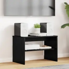 Telerikapp Must Tamm 60 X 35 X 40 Cm Tehispuit