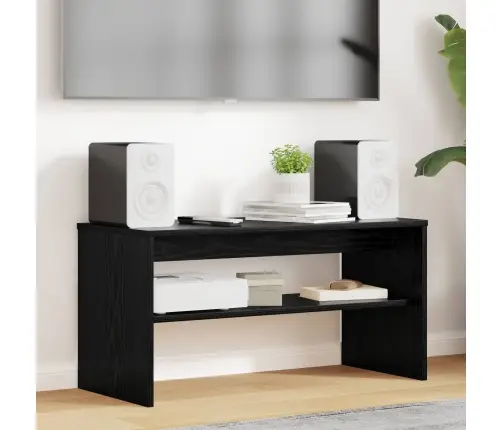 Telerikapp Must Tamm 80 X 35 X 40 Cm Tehispuit