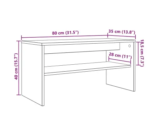 Televizora Skapīša Artisānā Ozols 80 X 35 X 40 Cm Vidaxl