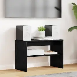 Telerikapp Must Tamm 60 X 30 X 40 Cm Tehispuit