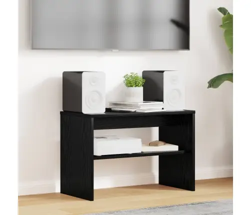 Telerikapp Must Tamm 60 X 30 X 40 Cm Tehispuit