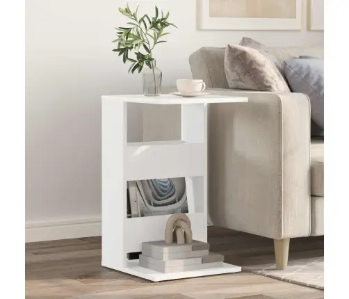 Külglaud Valge 40 X 35 X 60,5 Cm Tehispuit