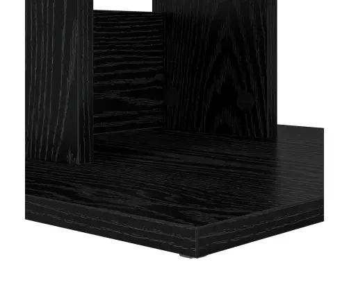 Sānu Galds Melns Ozolkoks 45 X 40 X 62,5 Cm Inženierijas Koks Vidaxl