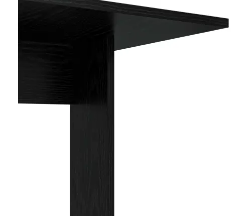 Sānu Galds Melns Ozolkoks 45 X 40 X 62,5 Cm Inženierijas Koks Vidaxl