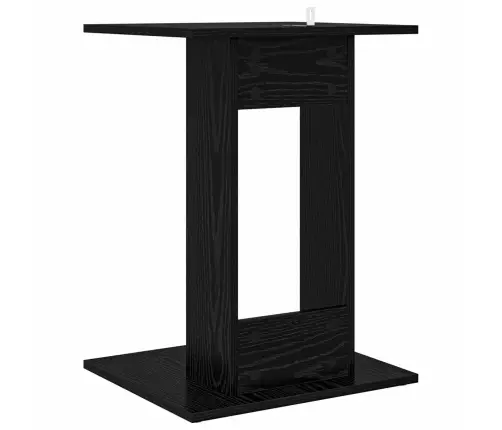 Sānu Galds Melns Ozolkoks 45 X 40 X 62,5 Cm Inženierijas Koks Vidaxl