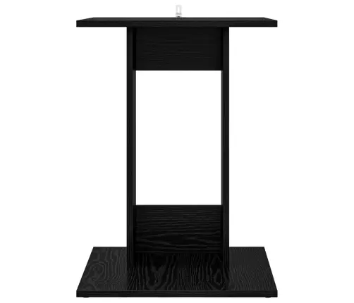 Sānu Galds Melns Ozolkoks 45 X 40 X 62,5 Cm Inženierijas Koks Vidaxl