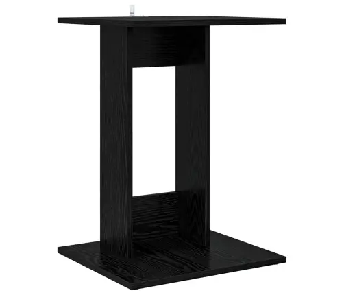 Sānu Galds Melns Ozolkoks 45 X 40 X 62,5 Cm Inženierijas Koks Vidaxl