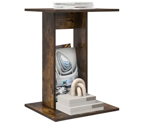 Sānu Galds Dūmaka Ozols 45 X 40 X 62,5 Cm Inženierijas Koks Vidaxl