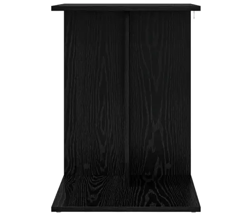 Sānu Galds Melns Ozolkoks 45 X 40 X 62,5 Cm Inženierijas Koks Vidaxl