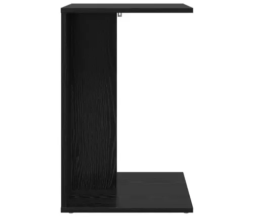 Sānu Galds Melns Ozolkoks 45 X 40 X 62,5 Cm Inženierijas Koks Vidaxl