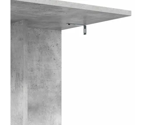 Sānu Galds Betona Pelēks 45 X 40 X 62,5 Cm Inženierijas Koks Vidaxl