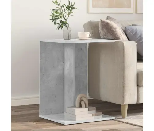 Sānu Galds Betona Pelēks 45 X 40 X 62,5 Cm Inženierijas Koks Vidaxl