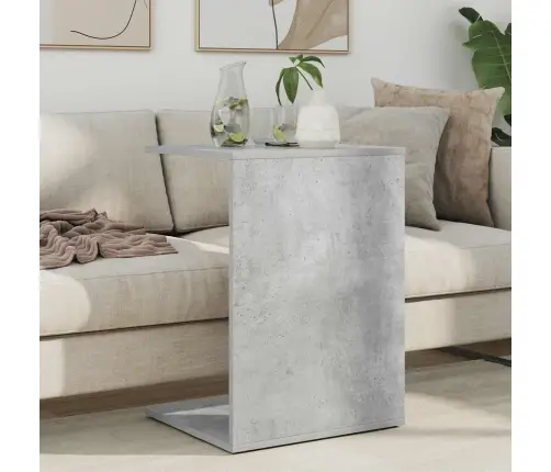 Sānu Galds Betona Pelēks 45 X 40 X 62,5 Cm Inženierijas Koks Vidaxl