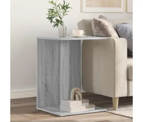 Sānu Galds Pelēks Sonoma 45 X 40 X 62,5 Cm Inženierijas Koks Vidaxl