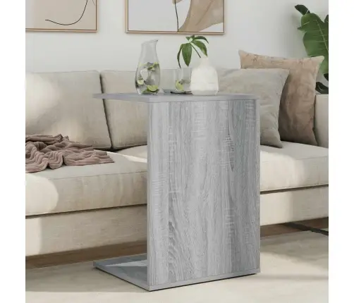 Sānu Galds Pelēks Sonoma 45 X 40 X 62,5 Cm Inženierijas Koks Vidaxl