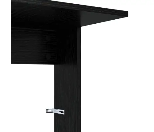 Sānu Galds Melns Ozolkoks 40 X 38 X 62,5 Cm Inženierijas Koks Vidaxl